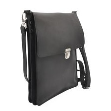 BORSA Ledertasche L, für Laptop und DIN A4
