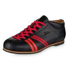 Liga Ledersneaker Kalbsleder schwarz / koralle / rot