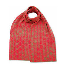 Jacquard Schal - 100% feine Merinowolle breit