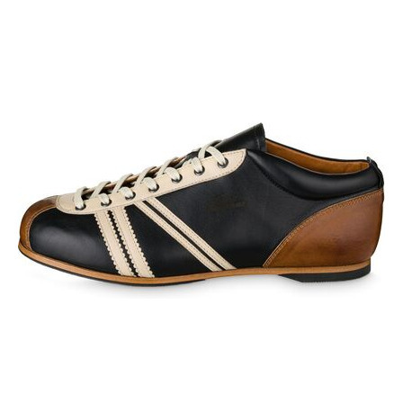 Liga Ledersneaker Kalbsleder schwarz/ cognac / cremeweiß Produktnummer: 855.01122