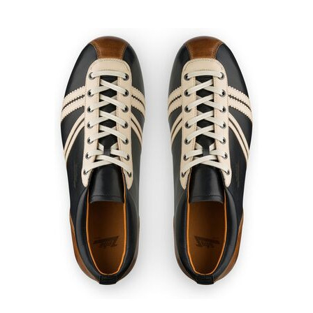 Liga Ledersneaker Kalbsleder schwarz / cognac / cremeweiß Produktnummer: 855.01122