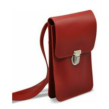 BORSA Handytasche in Rot, Rindsleder