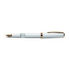 Kolbenfüllhalter Classic Gold Weiß 