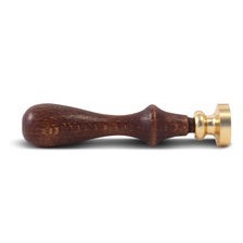 Siegel Messing mit Holzgriff