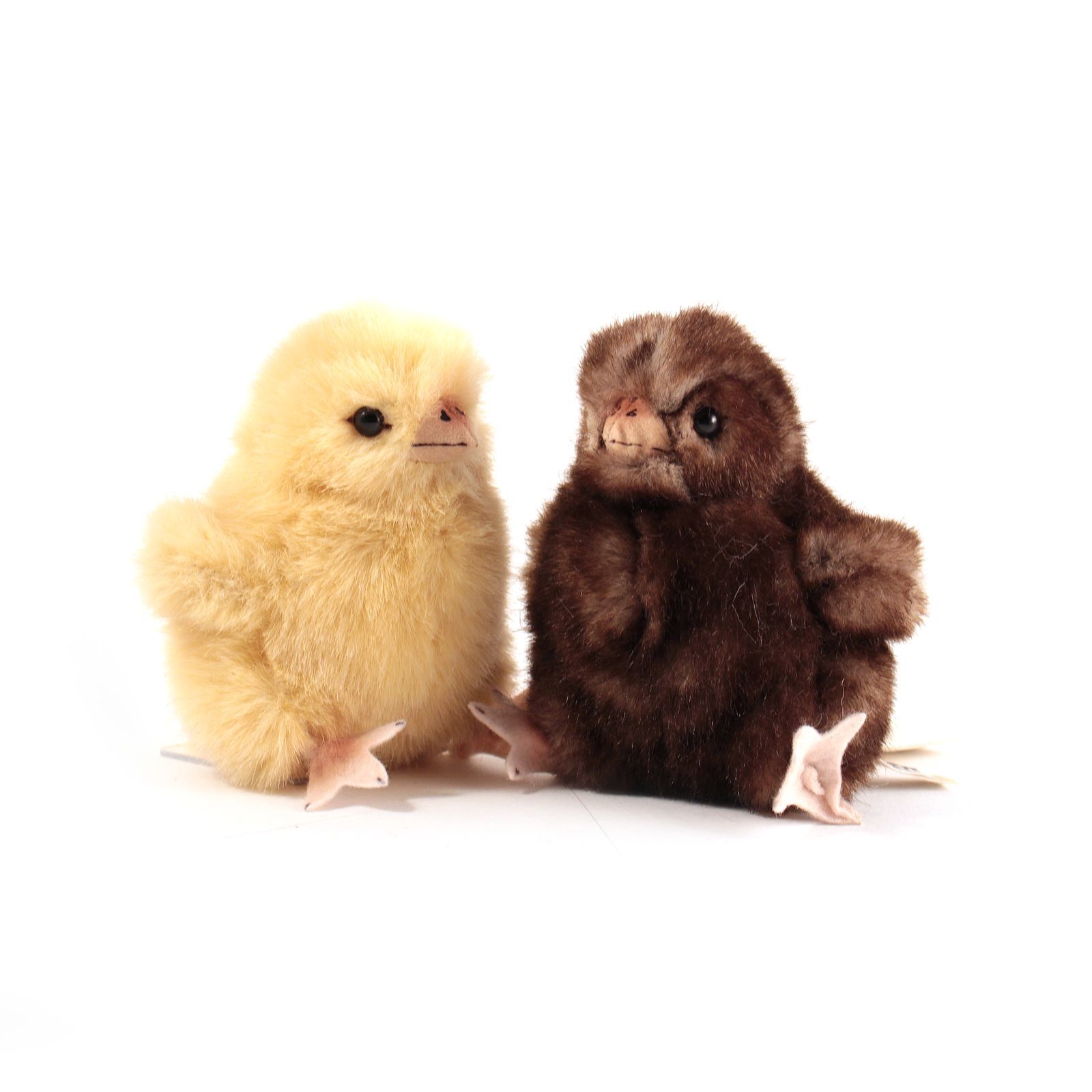 zwei Plüschküken in gelb und braun von Kösen 