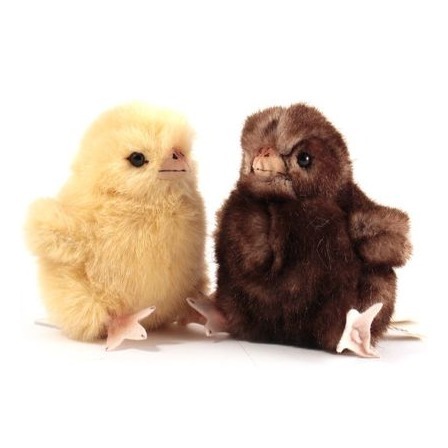 zwei Plüschküken in gelb und braun von Kösen