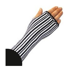 Handstulpen - Stripes 2 schwarz/weiß