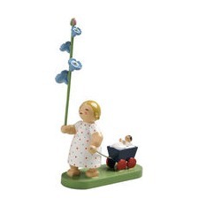 Blumenkinder - Mädchen mit Vergissmeinnicht