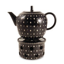 Teekanne mit Stövchen RITZ DEKOR 535, Design Hedwig Bollhagen