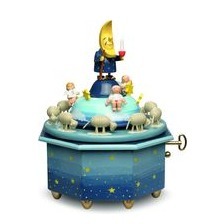 Spieldosen mit 36-stimmigen Musikwerken, "Mondvater mit Engeln"