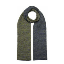 Jacquard Schal - 100 % feine Merinowolle