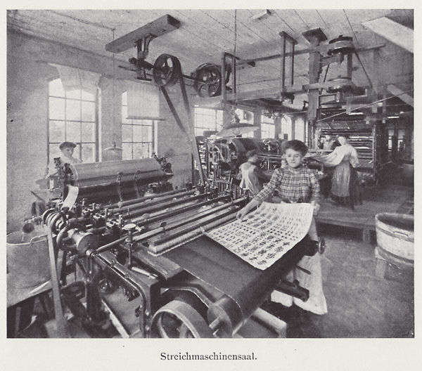 Im Streichmaschinensaal, 1880