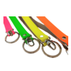 Schlüsselbänder mit Karabiner und Ring, Rindleder in Neonfarben