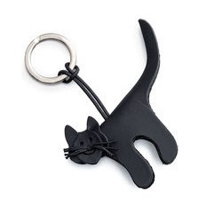Schlüsselanhänger‎ aus Leder, Katze