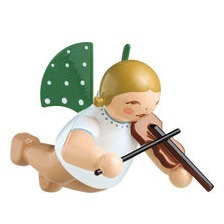 Christbaumschmuck Grünhainichener Engel - Schwebender MUSIKANT mit Geige