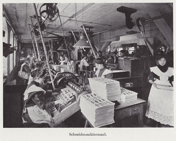 Im Schneidemaschinensaal , 1880