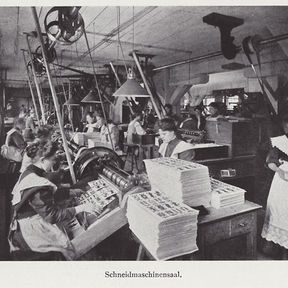 Im Schneidemaschinensaal , 1880